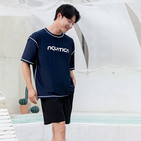 아쿠아티카 남성용 래쉬가드 상의 + 반바지 AQAMTS23008 PZ 세트
