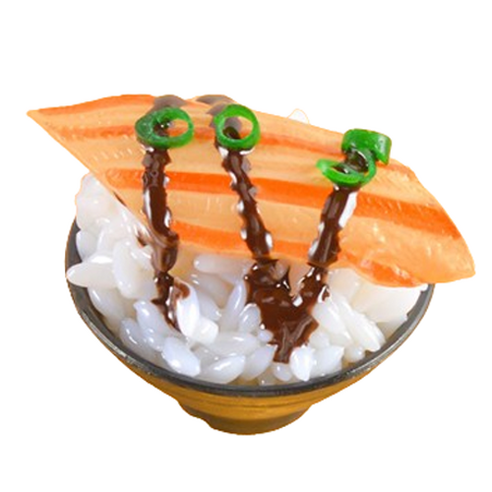 리나블루 일식당 덮밥 돈부리 모형 5cm, 연어초밥
