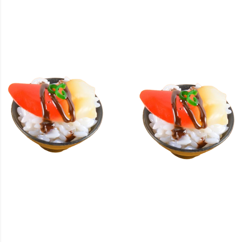 리나블루 일식당 덮밥 돈부리 모형 5cm 2p, 조개초밥