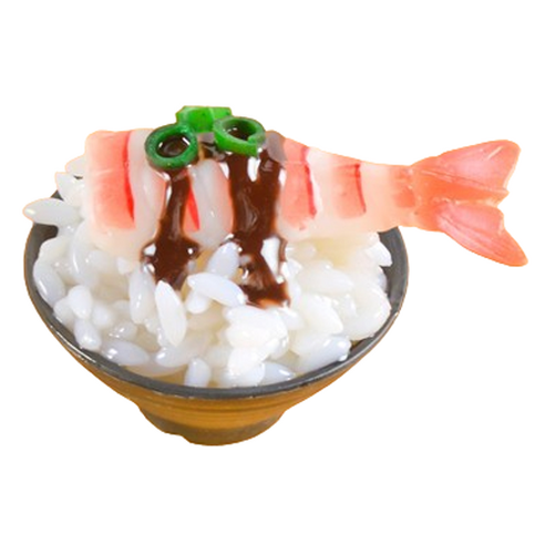 리나블루 일식당 덮밥 돈부리 모형 5cm, 새우초밥2