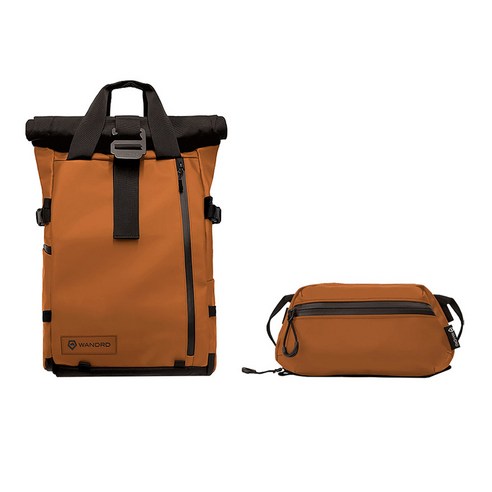 원더드 All-New PRVKE 백팩 31L + 테크 파우치 M 세트, 오렌지, 1개