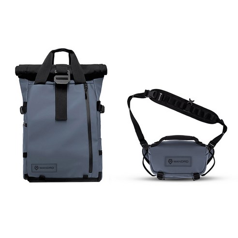 원더드 All-New PRVKE 백팩 21L + ROGUE 슬링백 3L 세트, 블루, 1개