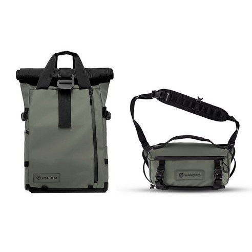 원더드 All-New PRVKE 백팩 21L + ROGUE 슬링백 6L 세트, 그린, 1개