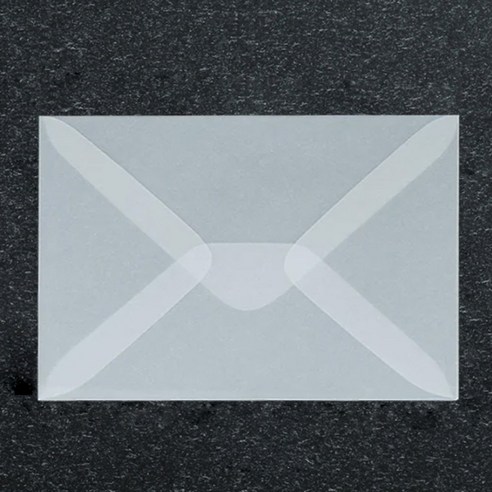 아이엔피 클래식 청첩장 엽서봉투 16 x 11 cm M자형, 반투명, 20개