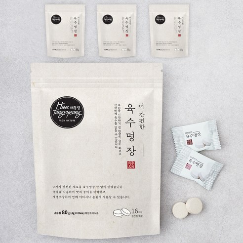 해통령 더 간편한 육수명장, 4g, 20개입, 4개