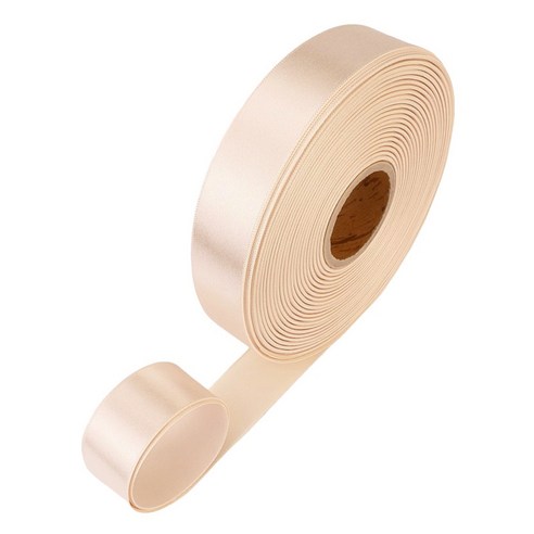 포장넷 공단기본 선물포장 리본끈 40mm, 05 연베이지, 1개, 45m