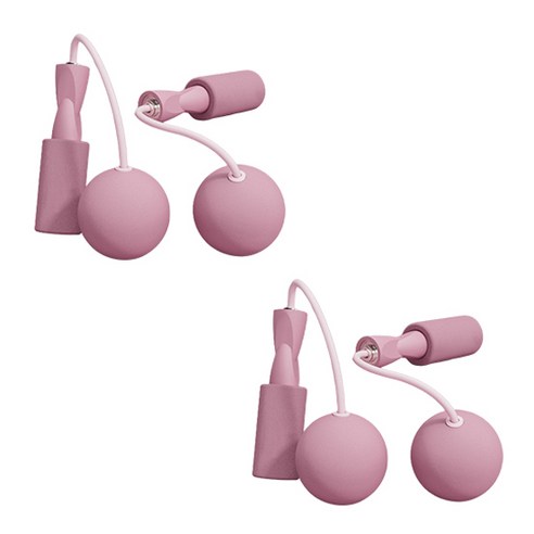 블럭마트 실내 무선줄넘기 빅볼 2p, 핑크, 2개