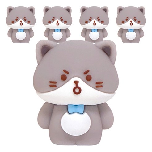 고양이 연필깎이, 회색, 5개