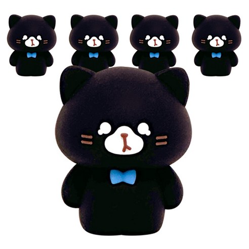 고양이 연필깎이, 검정, 5개