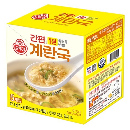 오뚜기 간편 계란국 5개입, 37.5g, 1개