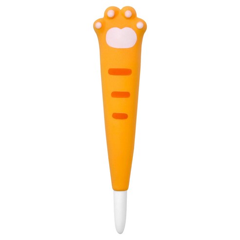 왕발냥이 스퀴시 중성펜 0.4mm, 주황, 3개