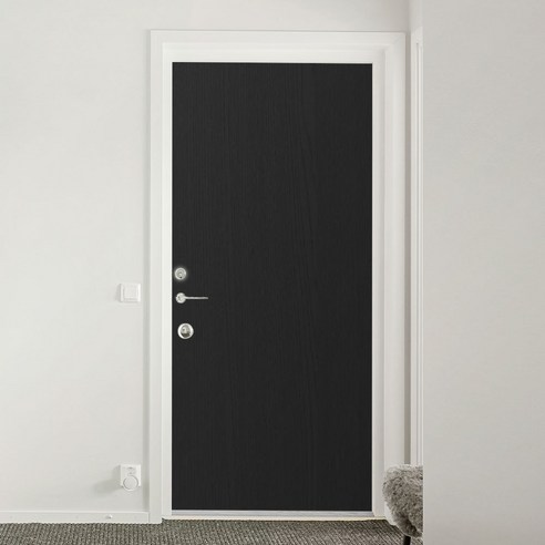 시트나라 현관문시트지 2p, 페인티드우드블랙, 100 x 210 cm