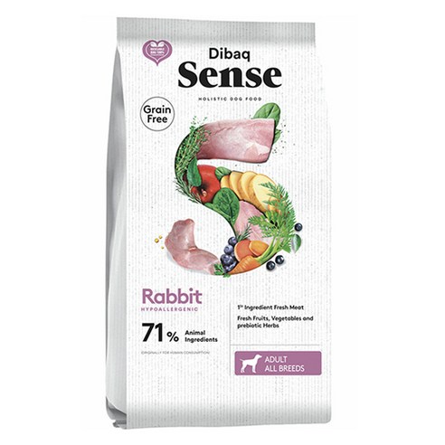 디바크센스 강아지 어덜트 센스 그레인프리 래빗 건식사료, 기타육류, 10kg, 1개