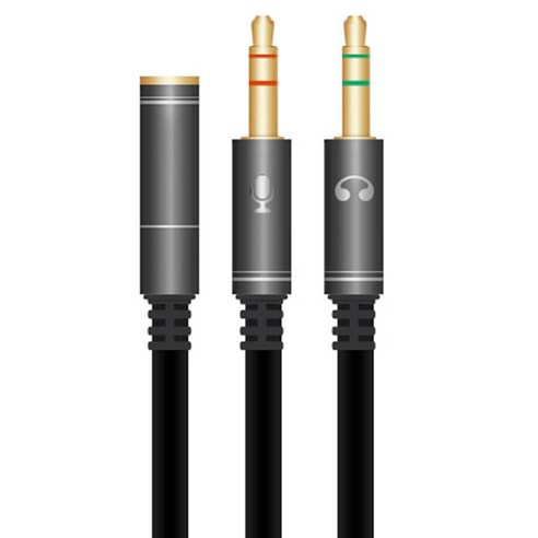 칼론 이어셋 To PC 변환 어댑터 20cm, APC-A08, 1개