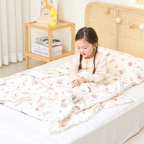 베베누보 DIY 모달 인견 낮잠이불 + 모달블랭킷 + 에어메시패드 + 속베개 + 부직포가방 풀세트 분리형, 베어래빗, 낮잠이불(73 x 132 cm), 블랭킷(88 x 120 cm), 가방(65 x 40 x 17 cm)