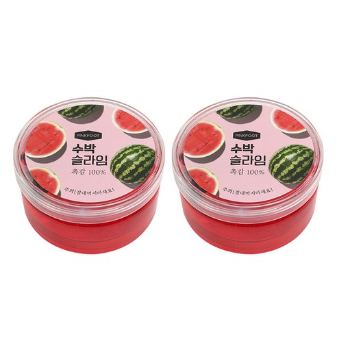 핑크풋 3000 수박 슬라임, 빨강, 210g, 2개