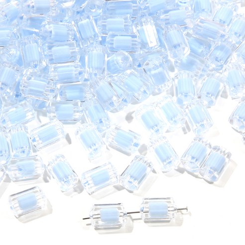 알로데 컬러 고드름 시럽 구슬 DIY 비즈 12 x 7 mm 50p, A04 블루, 4개
