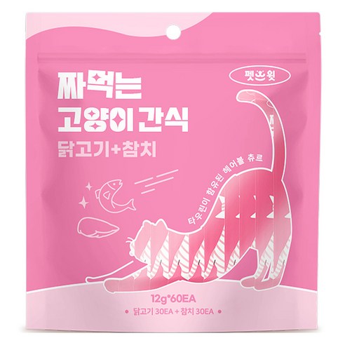 펫스윗 짜먹는 고양이 간식 60p, 닭고기, 참치, 720g, 1개