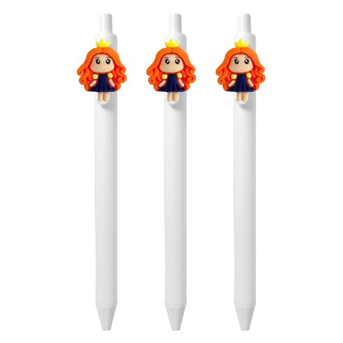 큐티파츠 젤펜 프린세스 0.5mm, 네이비, 3개