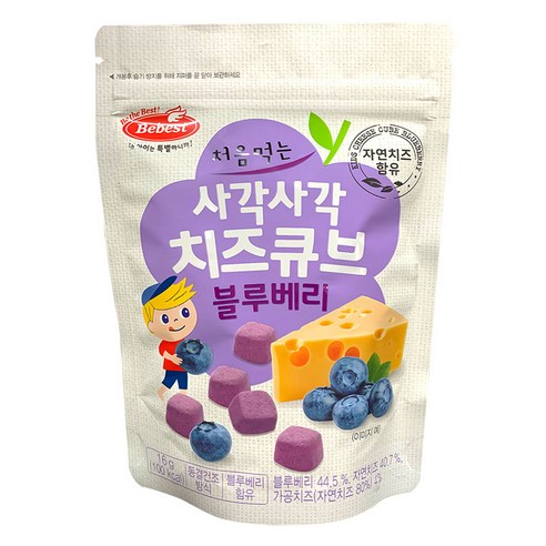 베베스트 처음먹는 사각사각 치즈큐브, 블루베리, 1개