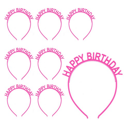 파티쇼 PVC 생일 머리띠, 푸치샤, 8개