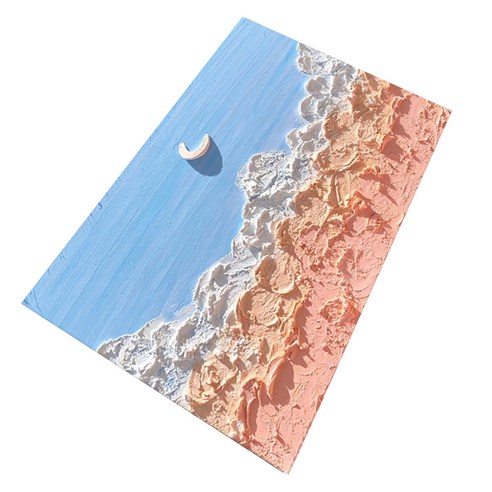 알로데 유화 입체 규조토 욕실 미끄럼방지매트 40 x 60 cm, 03 핑크바다, 1개