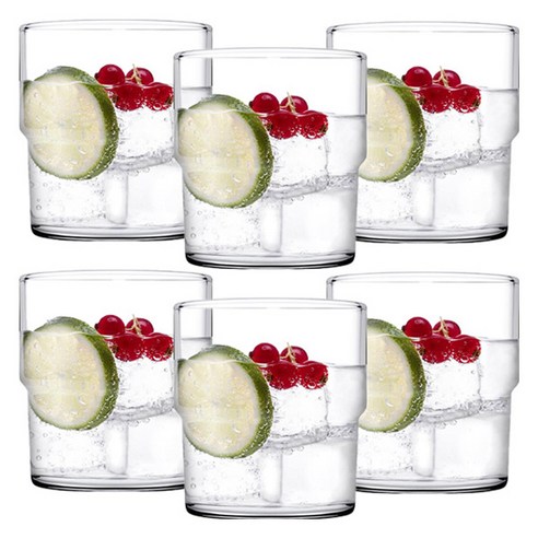 파사바체 스택 락글라스 물컵 300ml, 투명(물컵), COLOR(박스), 6개