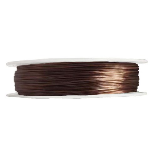 데이소이 컬러풀 공예 철사 0.4mm x 50m, 브라운, 1개