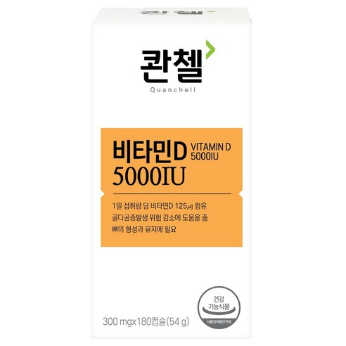 콴첼 비타민D 5000IU 54g, 1개, 180정