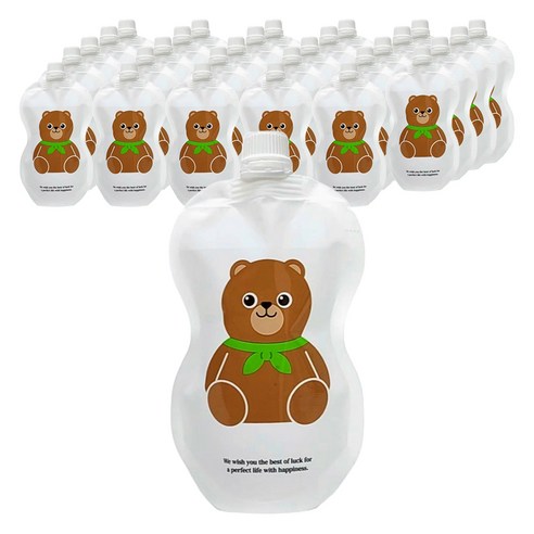 띵파우치 스파우트 파우치 곰돌이 15mm 150ml, 40개