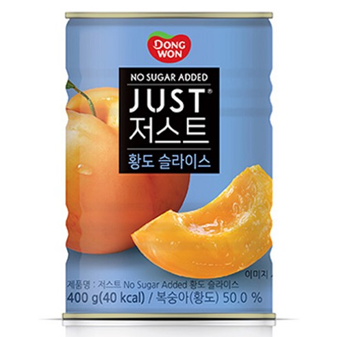 동원 저스트 노슈가 황도 슬라이스, 1개, 400g