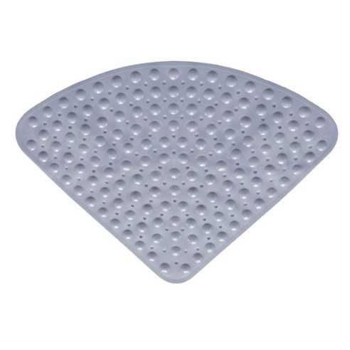 언헤브 부채꼴 욕실 미끄럼방지 매트 65 x 65 cm, B 그레이, 1개