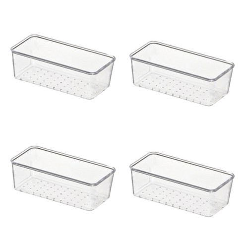 주앤지 다용도 아크릴 투명 수납 보관 트레이 15 x 7.5 x 5.6 cm, B타입, 4개