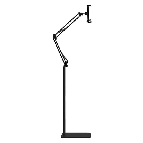 위니즈 태블릿 스마트폰 관절형 스탠드 거치대 135cm, 블랙, WZTSH013B, 1개