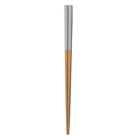 야마치쿠 스스케 스퀘어 대나무 젓가락 23cm, 그레이, 1개