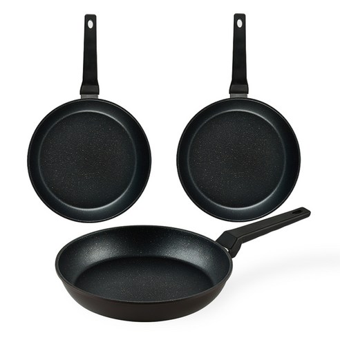 퀸센스 디너 프라이팬 세트 3개, 브라운, 후라이팬 28cm 3p, 1세트