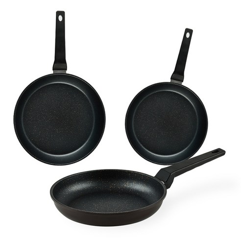 퀸센스 디너 후라이팬 3종 세트, 브라운, 후라이팬 28cm + 후라이팬 24cm x 2p, 1세트
