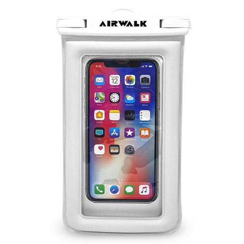 에어워크 휴대폰 터치 방수팩 118 x 225 mm, 화이트, 1개