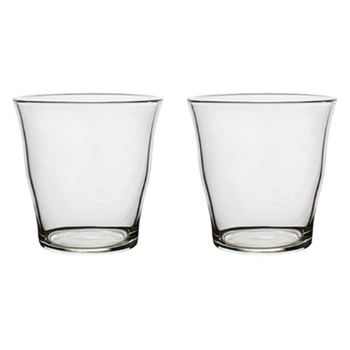 인블룸 웨이브 내열 강화 유리컵 380ml, 투명, 2개
