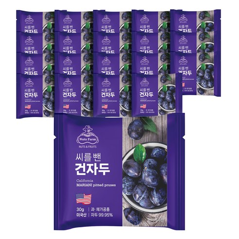 넛츠팜 씨를 뺀 건자두, 30g, 20개