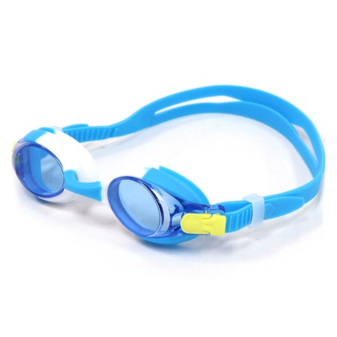 스쿠알로 아동용 김서림 방지형 수경 SG-3100J, 화이트 + 블루, 1개