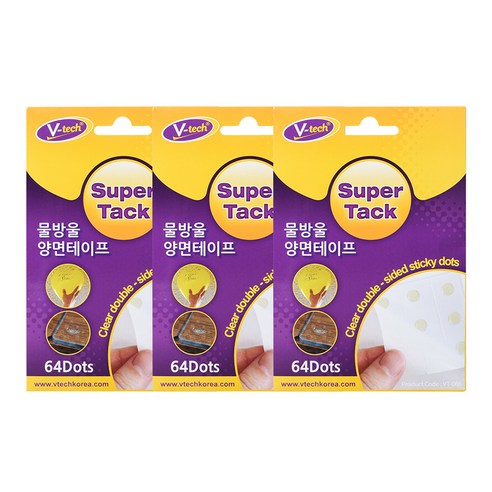 Vtech 물방울 양면 테이프, 3개