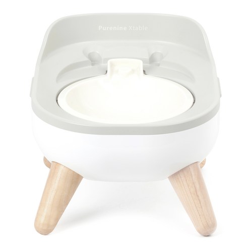 퓨어나인 반려동물 쿨기능 Xtable 도자기 밥그릇 D15, gray ash wood, 1개
