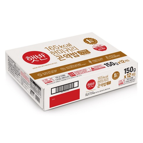 햇반 현미귀리곤약밥, 150g, 12개