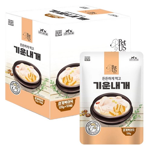 펫어스 반려동물 기운내개 삼계북어죽 10p, 닭, 1.2kg, 1개