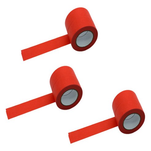 만들하비 컬러 종이 마스킹 테이프 1cm x 13m, 레드, 6개