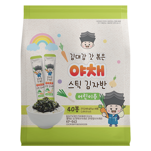 김대감 스틱김자반 야채 어린이용 10g x 40봉, 400g, 1개