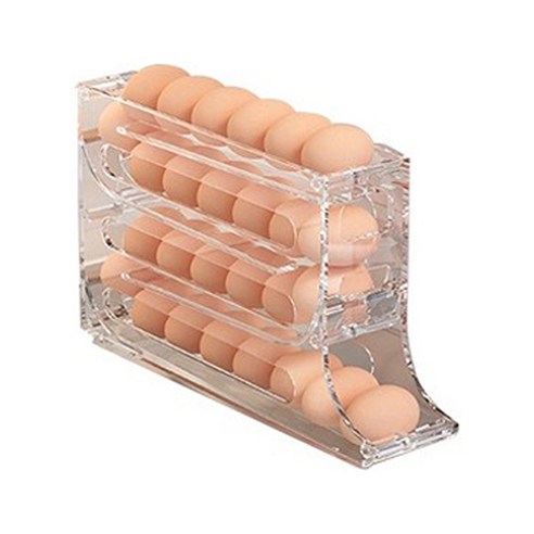 MF스토어 데구루루 오토매틱 디스펜서 계란 보관함, 투명, 1개