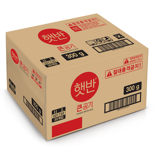 햇반 큰공기, 300g, 30개 
면/통조림/가공식품