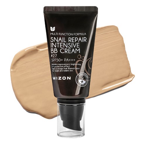 미즈온 스네일 리페어 인텐시브 비비 BB크림 SPF50+ PA+++, 27호 허니 베이지, 1개